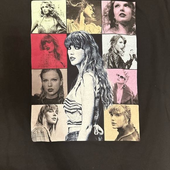TAYLOR SWIFT The Eras Tour Black Concert T-Shirt Portrait Print | Size Large - Picture 3 of 9